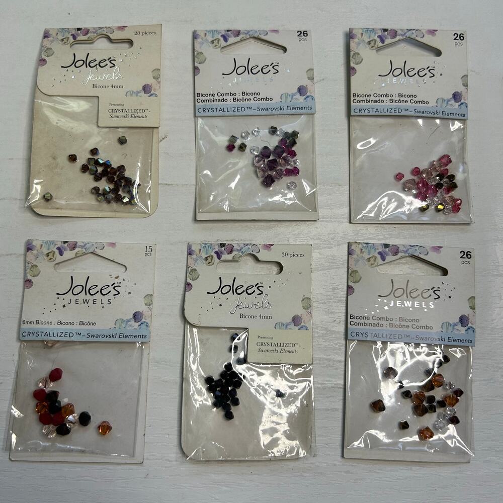 EK Success Jolee's Swarovski Crystal Bicone Mix Lot NOS